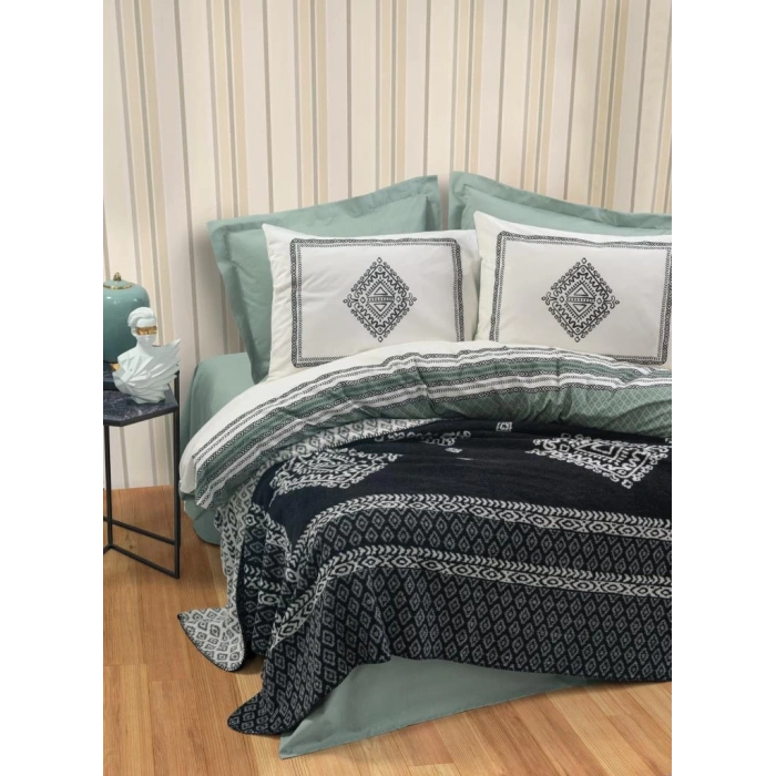 Çift Kişilik Battaniyeli Nev Takımı Hardy Yeşil