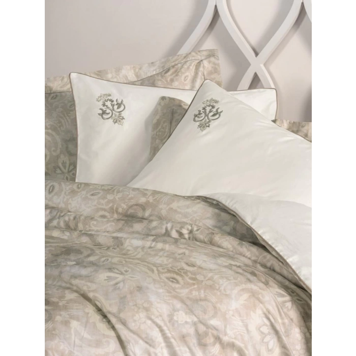 Çift Kişilik Elit Saten Nev Takımı Beatrix Bej