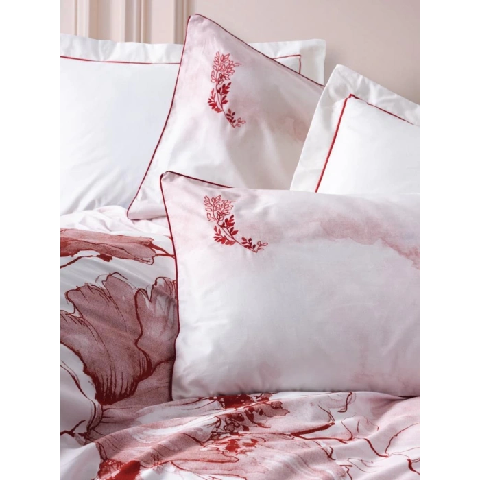 Çift Kişilik Elit Saten Nev Takımı Gules Kırmızı