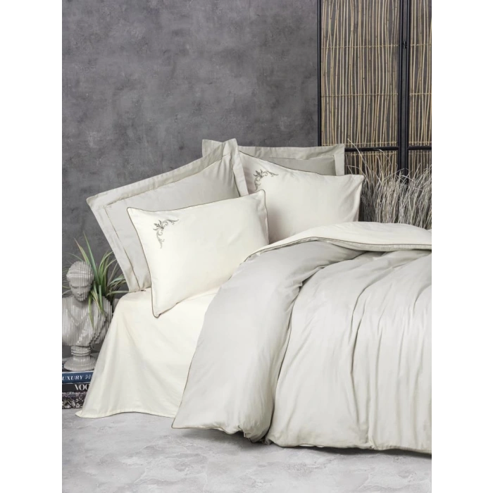 Çift Kişilik Elit Saten Nev Takımı Teresa Bej