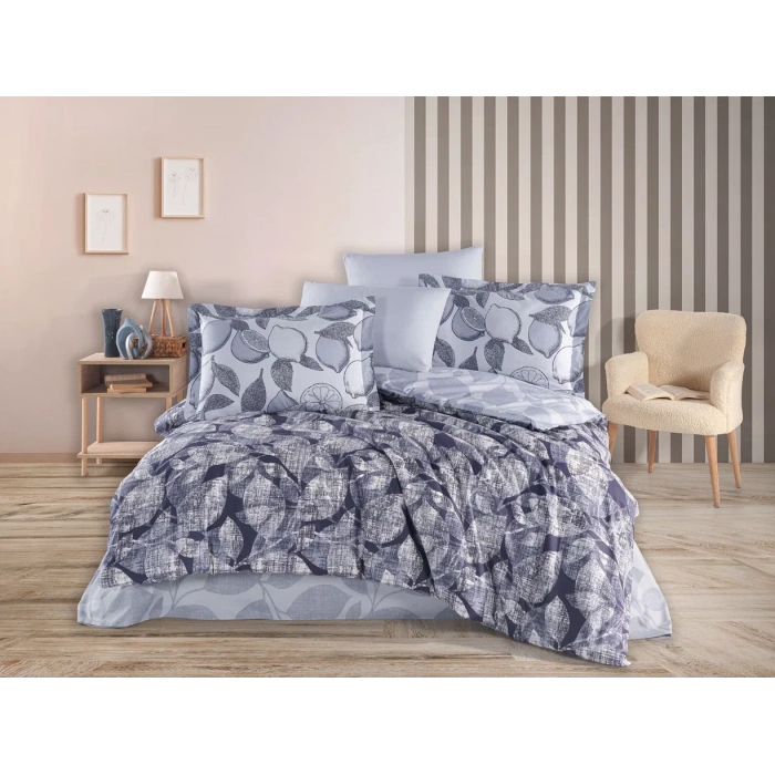 Çift Kişilik Poplin Nev Calisse Lacivert