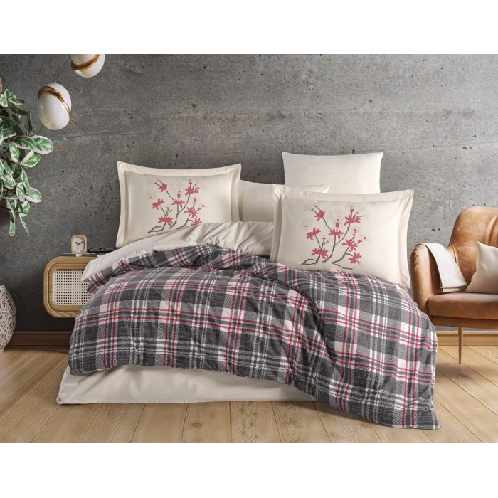 Çift Kişilik Poplin Nev Margeret Siyah