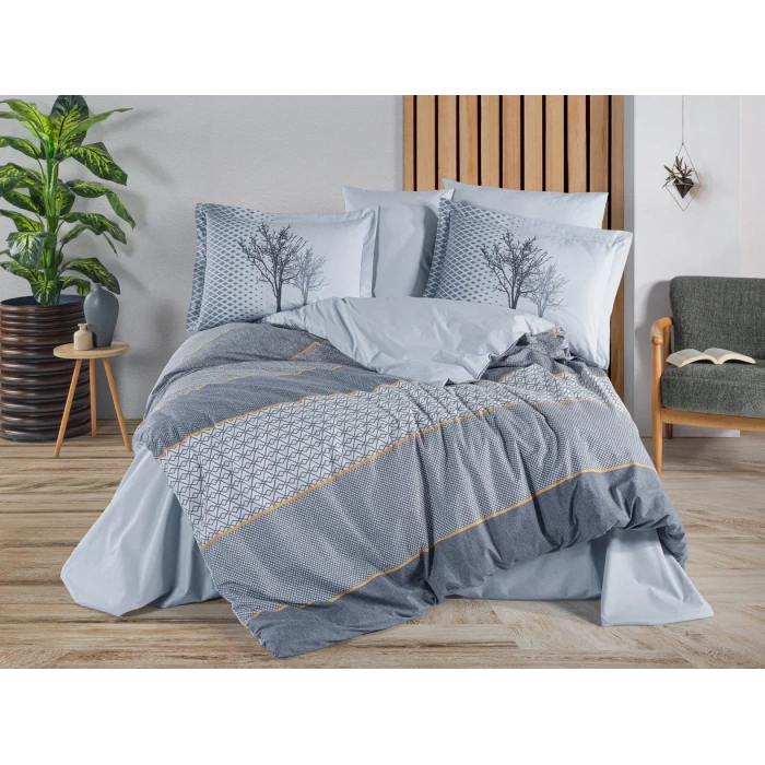 Çift Kişilik Poplin Nev Tanya İndigo