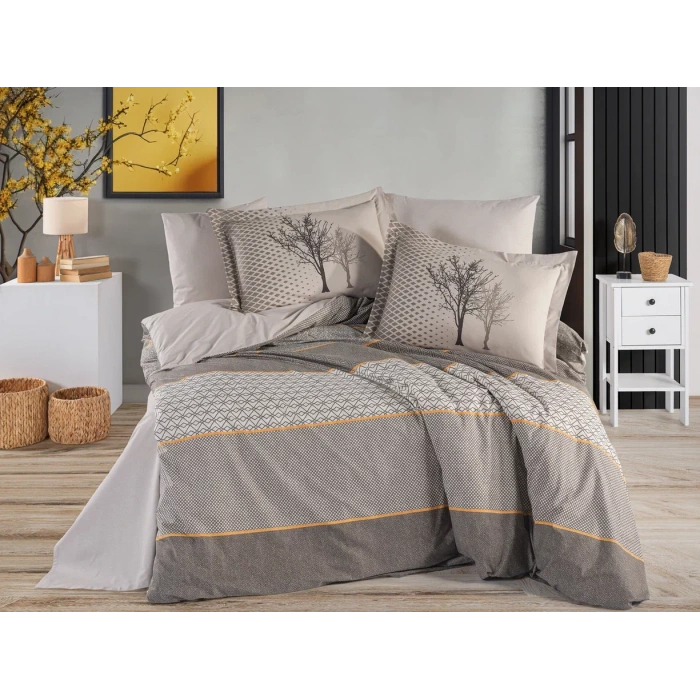 Çift Kişilik Poplin Nev Tanya Kahve