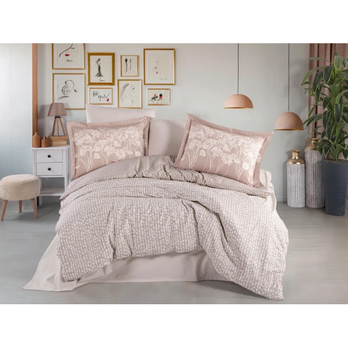 Çift Kişilik Poplin Nev Velura Latte