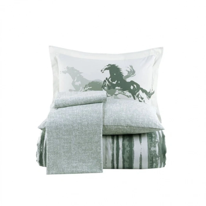 Çift Kişilik Poplin Nev Cascade Yeşil