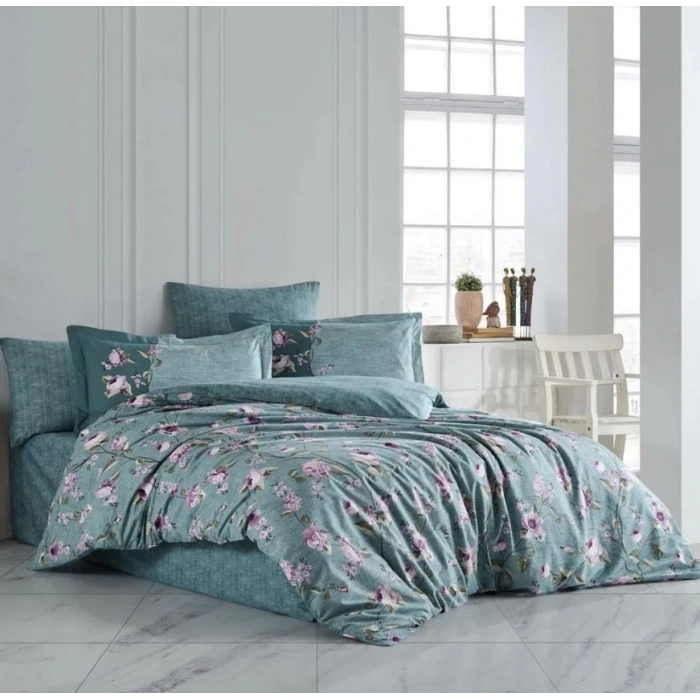 Çift Kişilik Poplin Nev Takımı Benita Yeşil