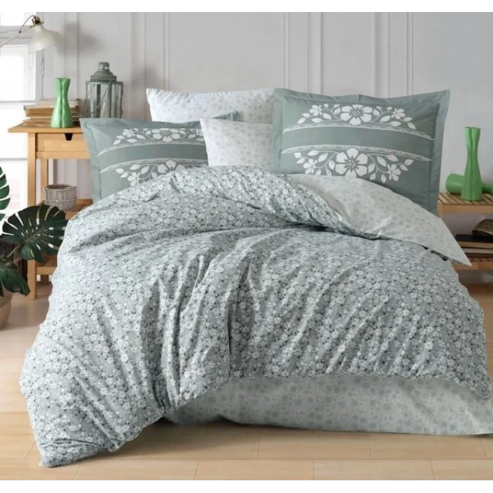 Çift Kişilik Poplin Nev Takımı Sofia Yeşil