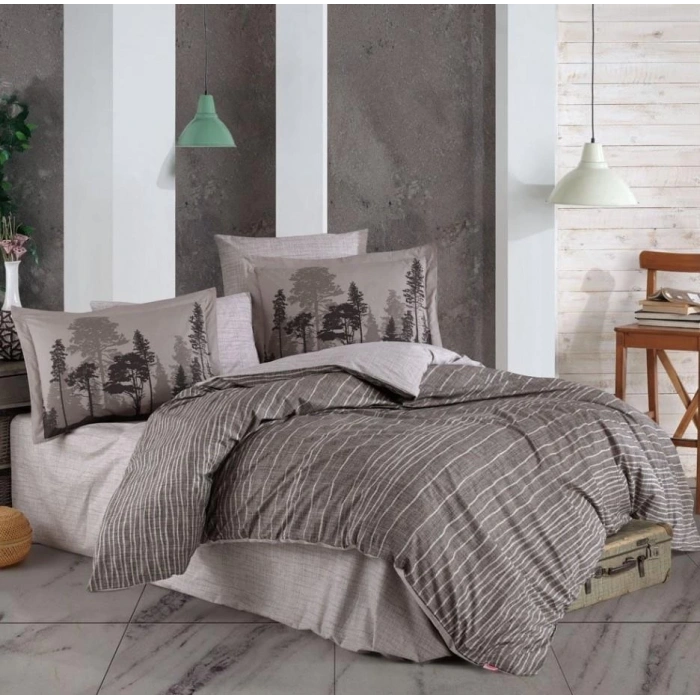 Çift Kişilik Poplin Nev Tully Kahve