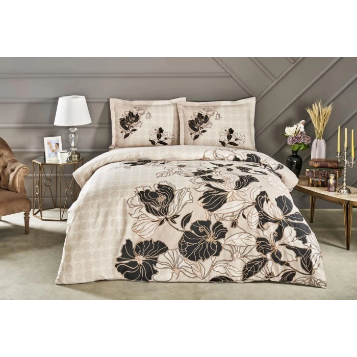 Çift Kişilik Saten Nev Takımı Sharon Cappucino