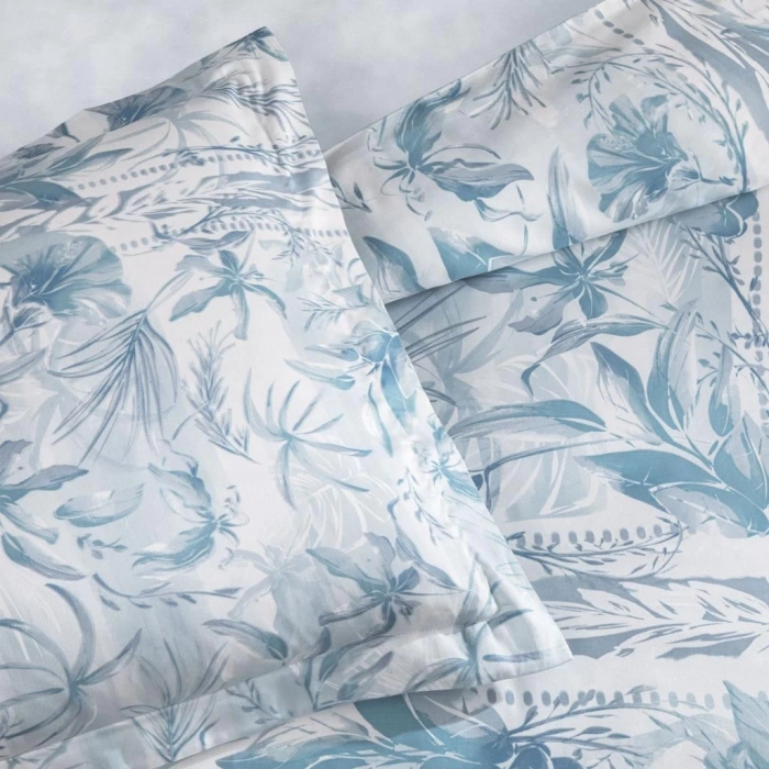 Çift Kişilik Saten Nev Takımı Velora Mavi