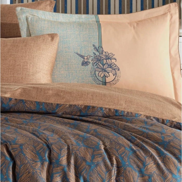 Çift Kişilik Saten Nev Lotus Bronz