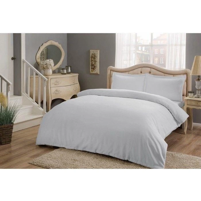 Çift Kişilik Saten Nev Takımı Basic Gri