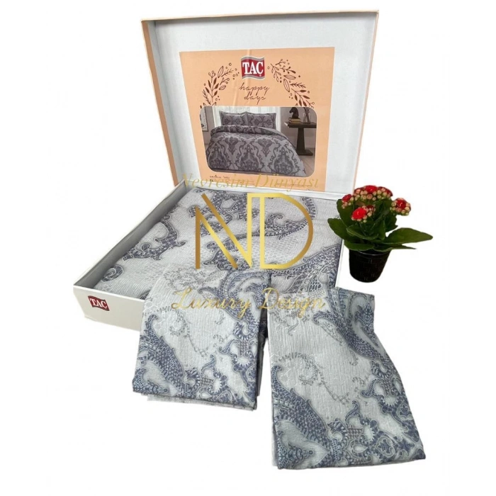 Çift Kişilik Saten Nev Takımı Selby Mor