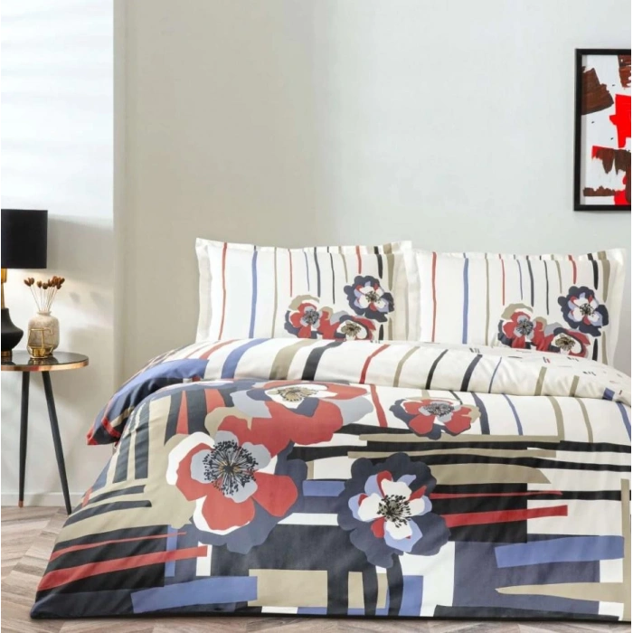 Çift Kişilik Saten Nev Takımı Vanessa Kırmızı