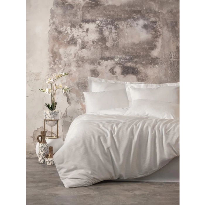 Çift Kişilik Smart Bambu Saten Nev Takımı Beyaz