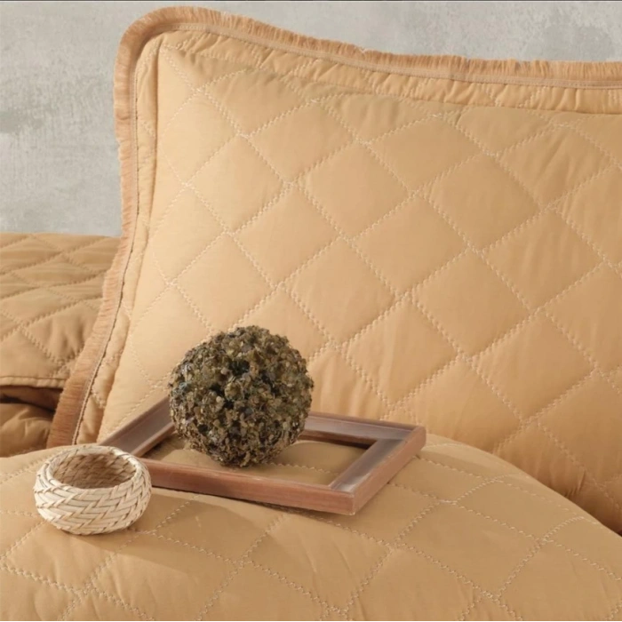 Çift Kişilik Yatak Örtüsü Tafana V4 Zencefil