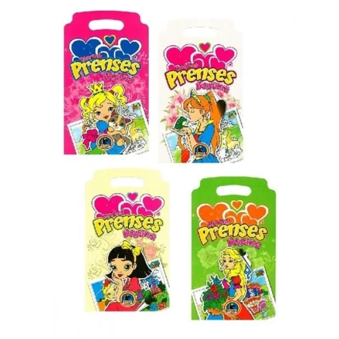 Çıkartmalı Prenses Boyama (4  Takım)