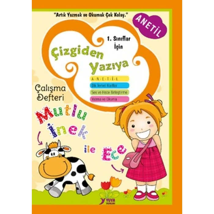 Çizgiden Yazıya Çalışma Defteri-Dik Temel Harflerle