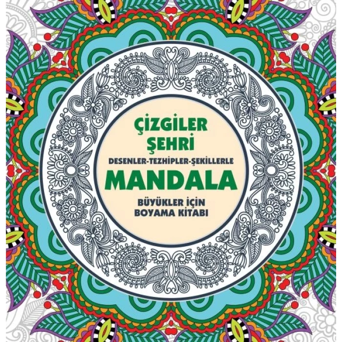 Çizgiler Şehri - Mandala (Büyükler İçin Boyama)