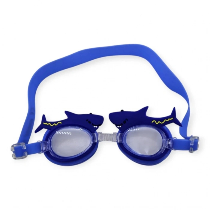 Çocuk Yüzücü Gözlüğü Silikon Taşıma Çantalı Köpek Balığı - 9014