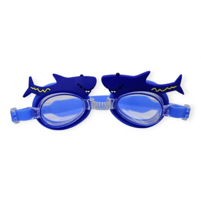 Çocuk Yüzücü Gözlüğü Silikon Taşıma Çantalı Köpek Balığı - 9014