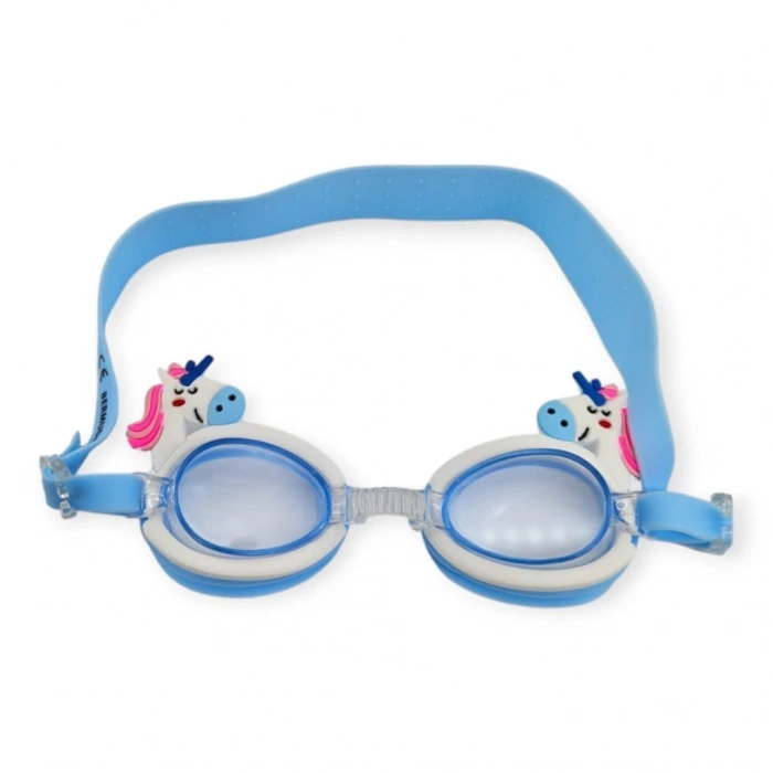 Çocuk Yüzücü Gözlüğü Silikon Taşıma Çantalı Pony - 9014