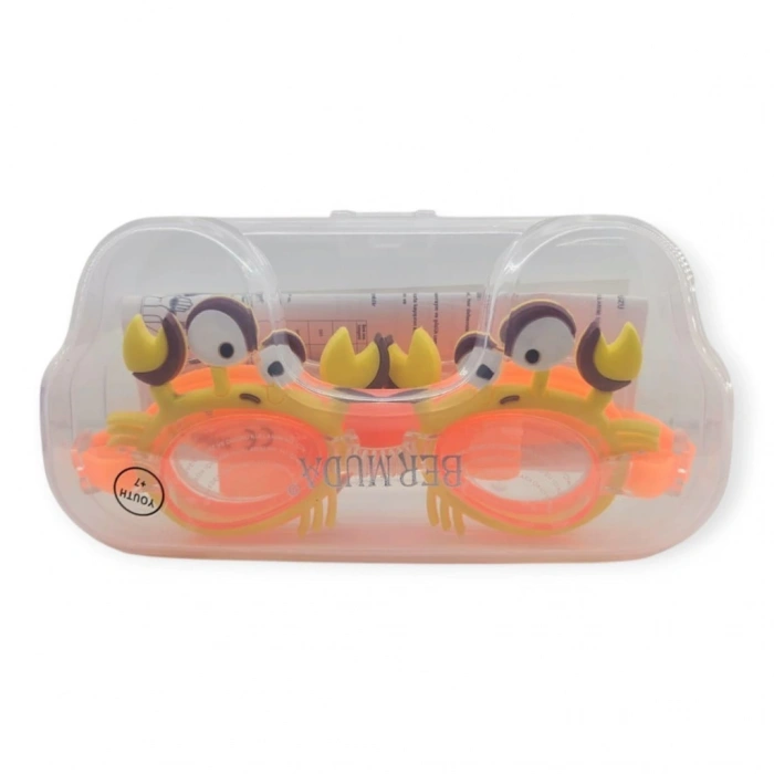 Çocuk Yüzücü Gözlüğü Silikon Taşıma Çantalı Tcu Yengeç - 9014