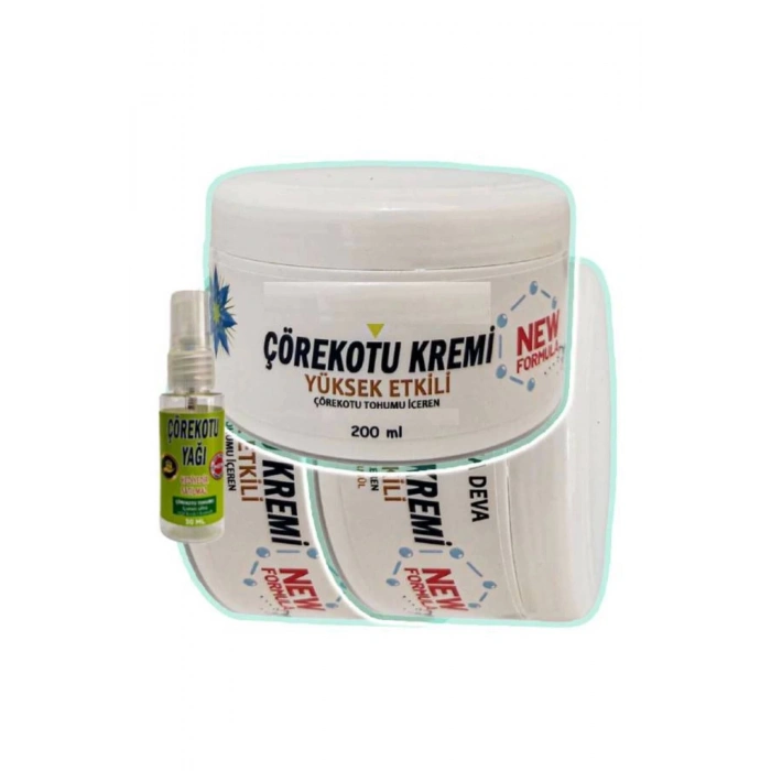 Çörek Otu Adale Sızıları İçin Masaj Bakım Kremi 3x200 ml+30 ml Çörek Otu Yağ ile