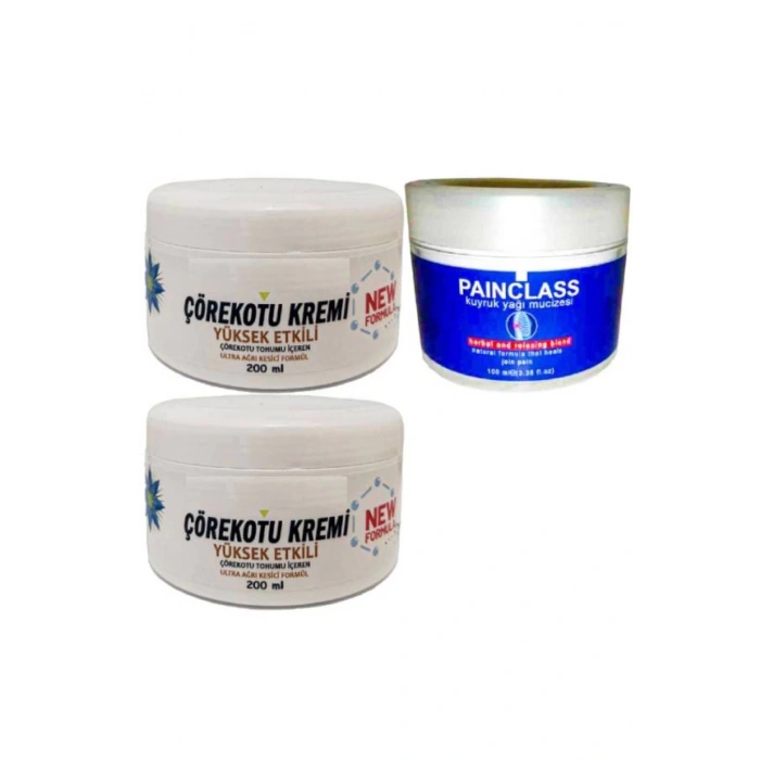 Çörek Otu Kremi XL Boy Sızılar İçin 2x200 ml+Painclass Kuyruk Yağı 100 ml Kremi