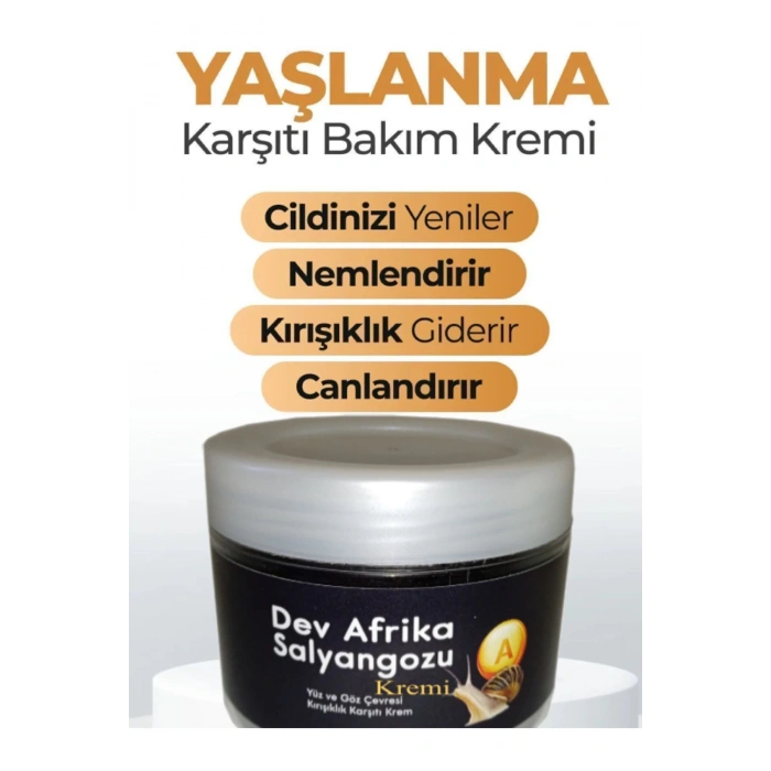 Das Kırşıklıklara Karşıt Dev Arfrika Salyangozu Cilt Masaj Bakım Kremi 100 ml 2 Adet