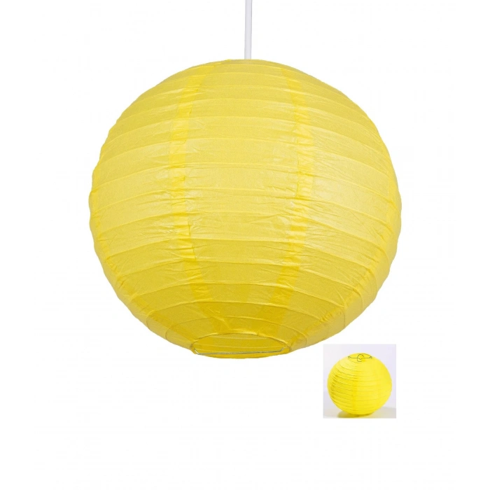 Dekoratif Çin Feneri – Kağıt Lamba - Sarı
