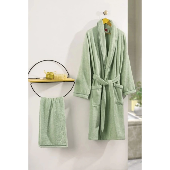 Deluxe Single Bornoz Seti Yeşil 8680108056691