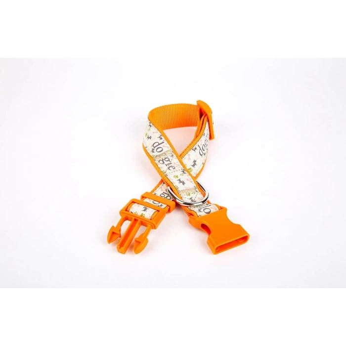 Desenli Süslü Dokuma Köpek Boyun Tasması 1,5 x 25-40 cm Tcu