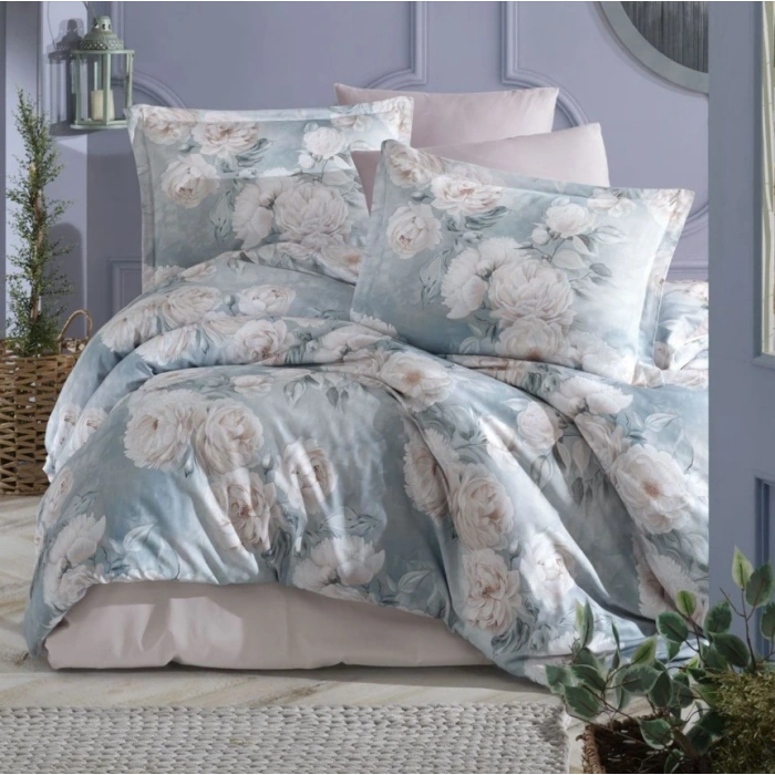 Dijital Saten Çift Kişilik Nev Takımı Havin