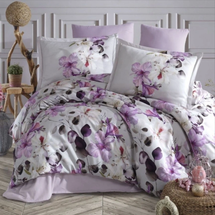 Dijital Saten Çift Kişilik Nev Takımı Nora