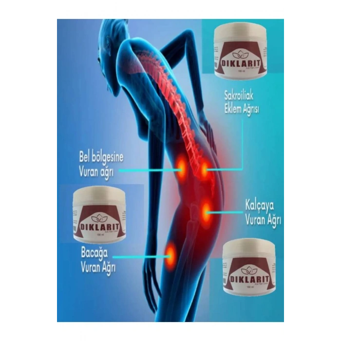 Diklarit Vücut Ağrı Sızı Eklem Ve R0matizma İçin Bakım-Onarım Kremi 100 ml X 4 ADET
