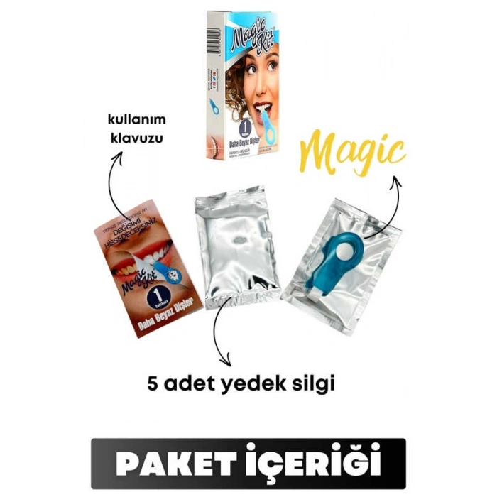 Diş  Silgisi 1 Aparatlı + 5 Yedek Süngerli Set 1 Paket