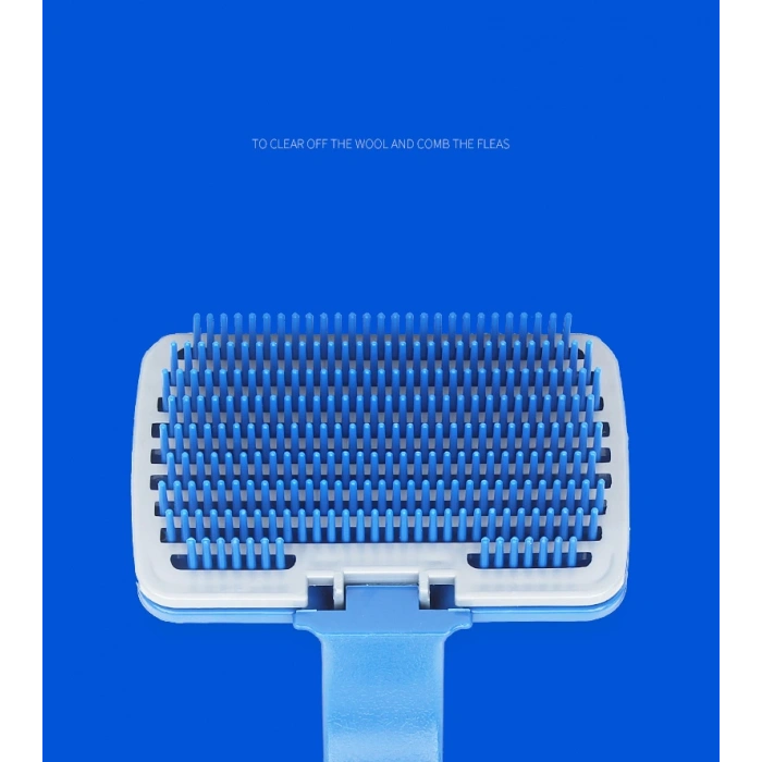 Düğmeli Kendini Temizleyen Fırça - Evcil Hayvan Tüy Tarağı