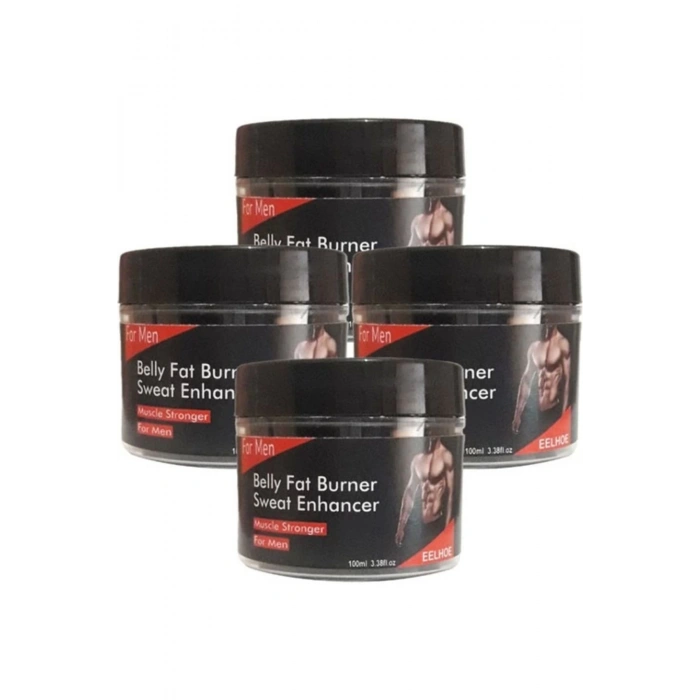 Eelhoe 4lü Adet Belly Fatburner Sweat Enhancer Erkeklere Özel Kas Şekillendirme Kremi 100 ml