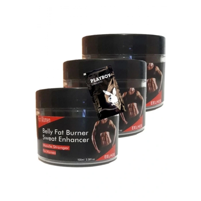 Eelhoe Belly Fat 3 Adet Burner Sweat Enhancer Kadınlara Özel Kremi + 1 Hediye Jel