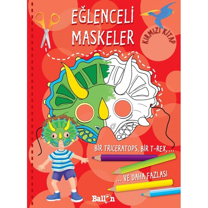 Eğlenceli Maskeler (Kırmızı )