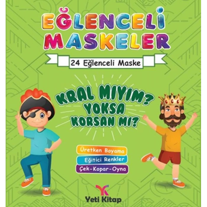 Eğlenceli maskeler kral mıyım sa korsan mı?