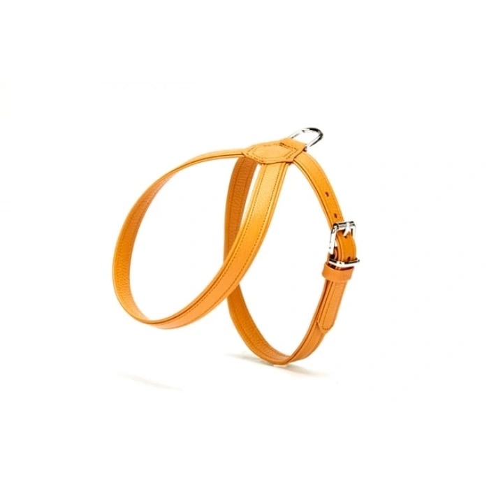 El Yapımı Deri Köpek Göğüs Tasması 21 cm x 30 cm Kamel