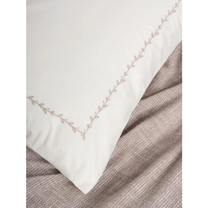 Embrova Şönil Çift Kişilik Yatak Örtüsü/Pike Takımı Loom Bej