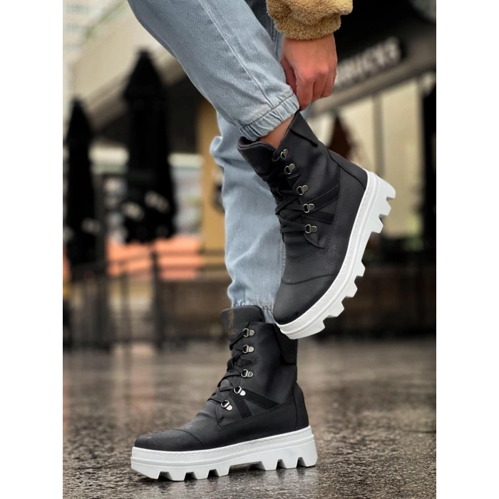 Erkek Spor Bot B Siyah (Beyaz Taban)