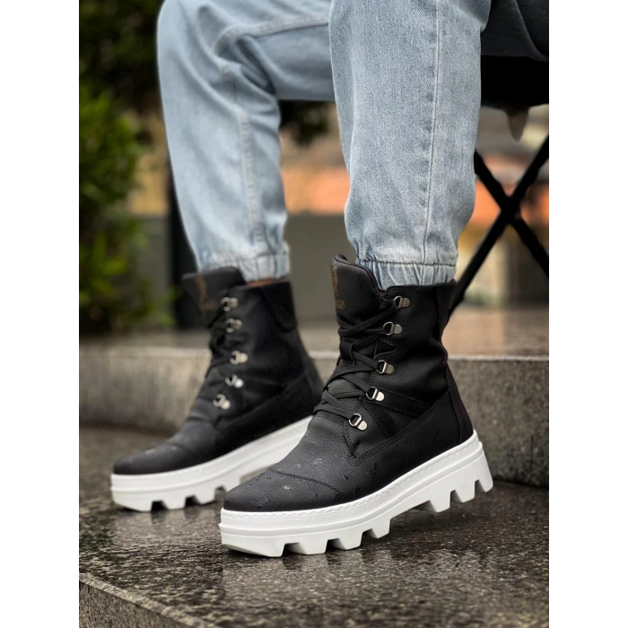 Erkek Spor Bot B Siyah (Beyaz Taban)