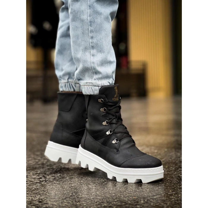 Erkek Spor Bot B Siyah (Beyaz Taban)