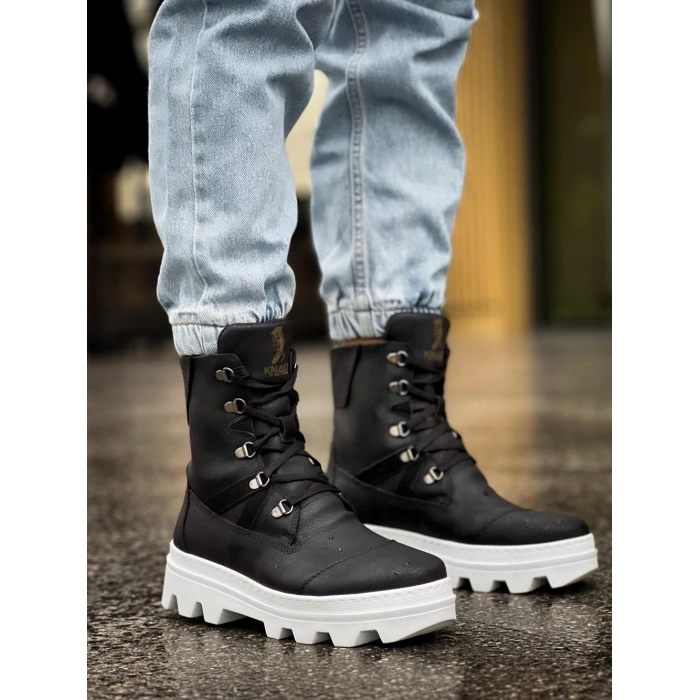 Erkek Spor Bot B Siyah (Beyaz Taban)