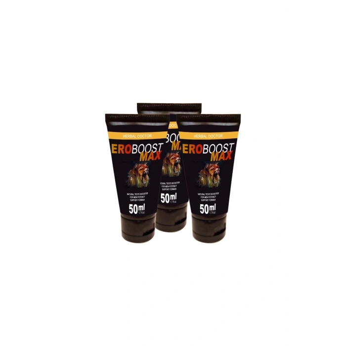 EroBoost MaxTesto 3 Tane 50 ml Cream Boyut Harici Uygulama Kremi Bkn1EK325